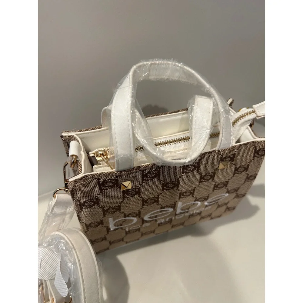Bebe Talulla Mini Satchel crossbody white embroidery NWT
